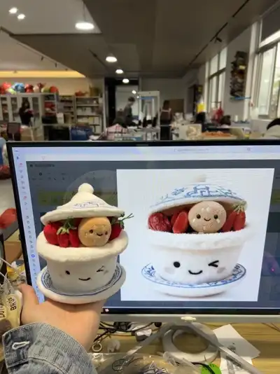 Food & Beverage Plush — Themed character plush — bowls, cups, snacks with cute faces.
